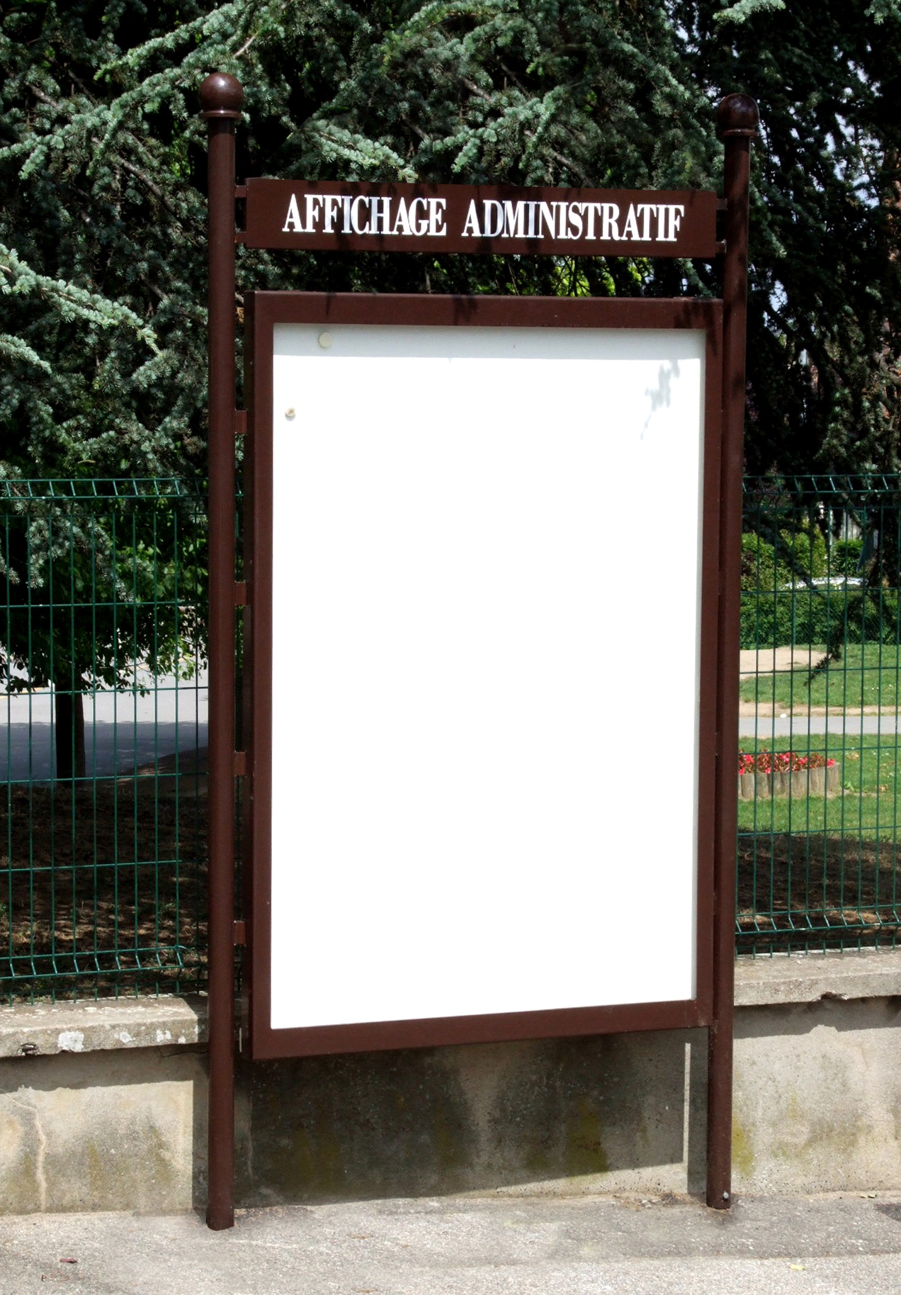 Panneau d'affichage administratif Fontainebleau